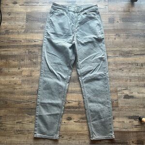 American Eagle Womens Gray Mom Jean Denim Stretch Size 8 Long